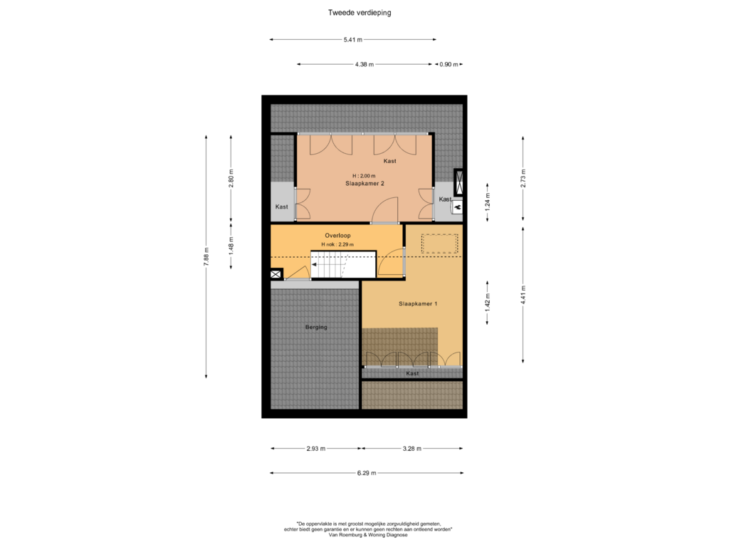 View floorplan of Tweede verdieping of Amsterdamseweg 92