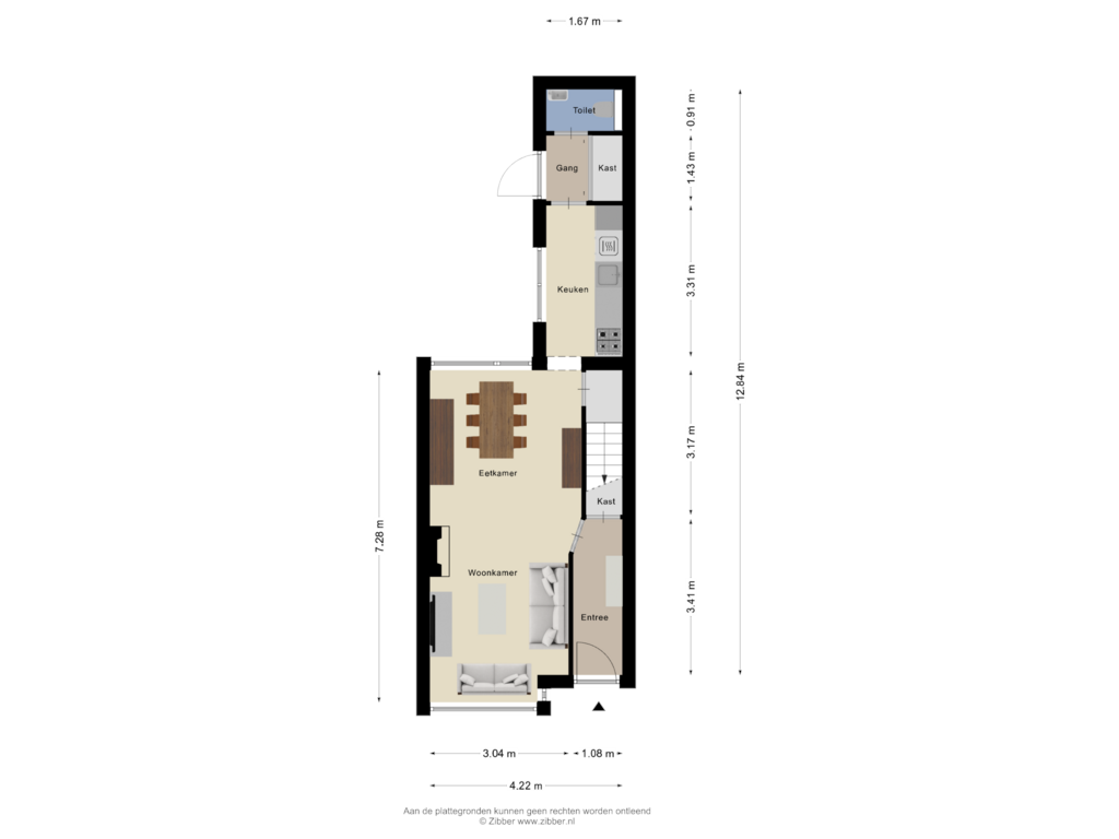 Bekijk plattegrond van Begane grond van Vermeerstraat 53