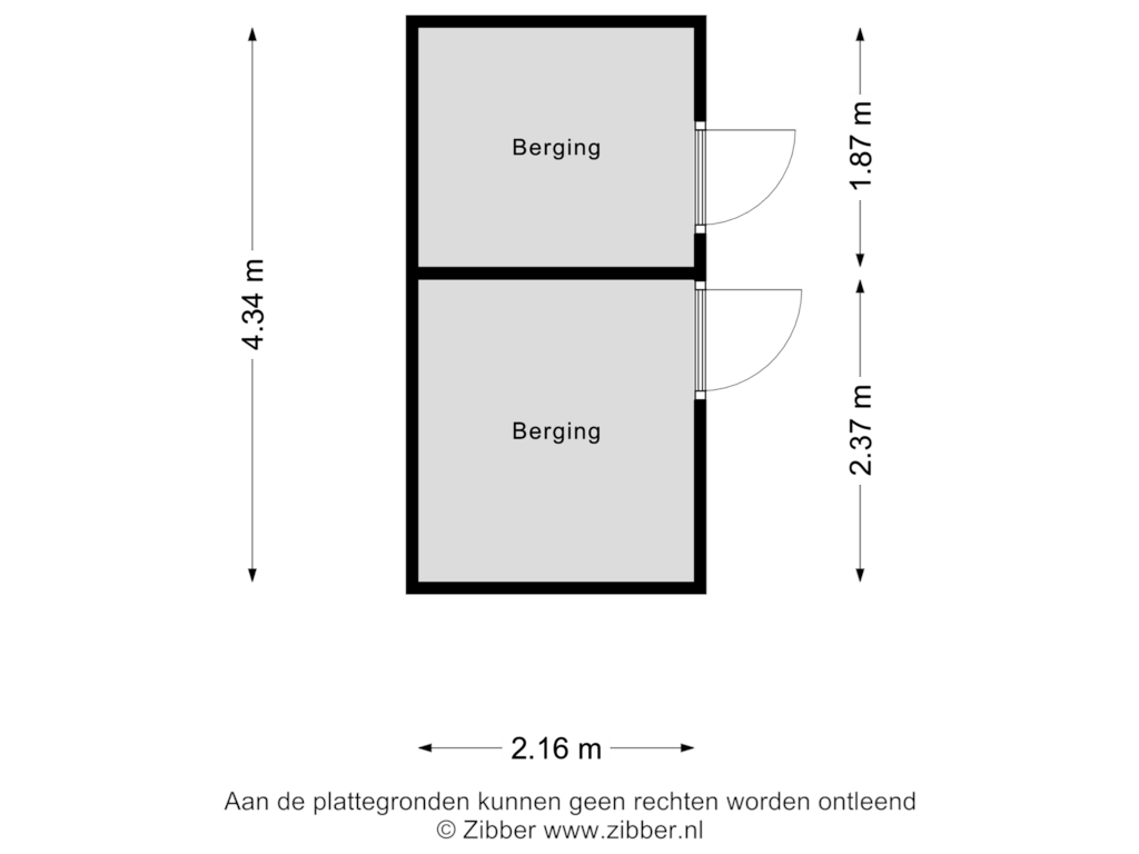 Bekijk plattegrond van Berging van Vermeerstraat 53