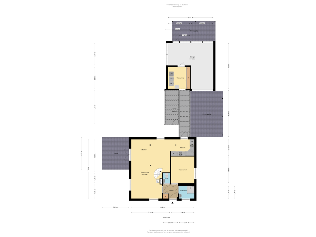 Bekijk plattegrond van Begane grond van Cortenoeverseweg 77