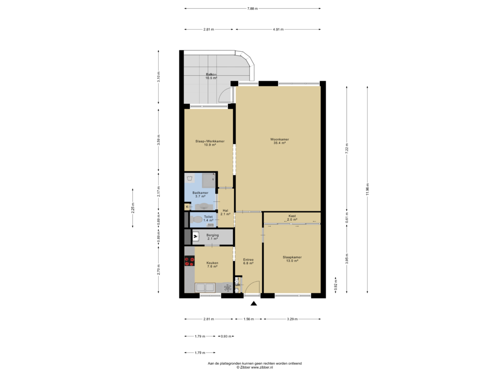 Bekijk plattegrond van 3e Verdieping van Scheepjeshof 91