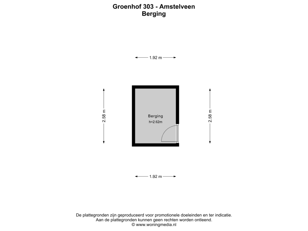 View floorplan of Berging of Groenhof 303