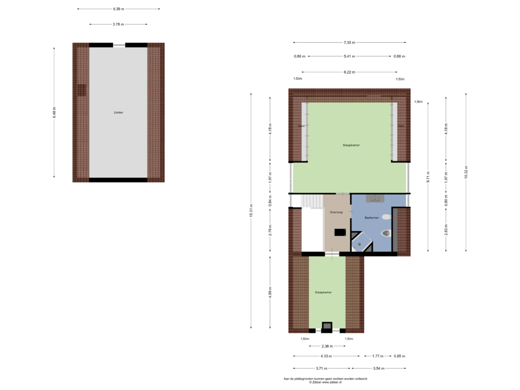 View floorplan of Eerste verdieping of Opper Haudmare 7