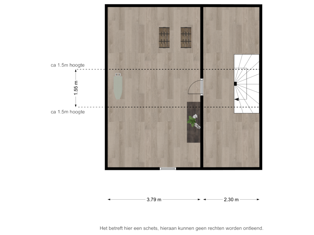 Bekijk plattegrond van 2e verdieping van Ankerstraat 64