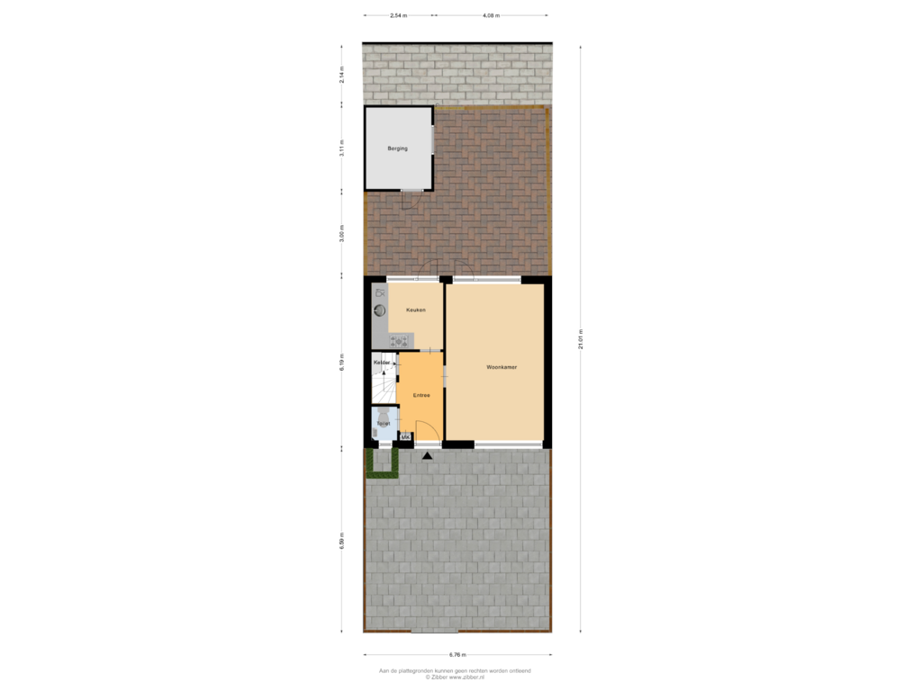 View floorplan of Begane grond Tuin of Anna Bijnsstraat 23