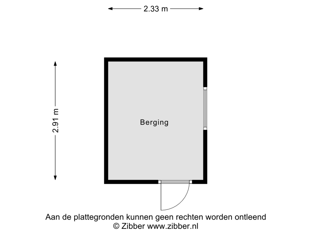 View floorplan of Berging of Anna Bijnsstraat 23