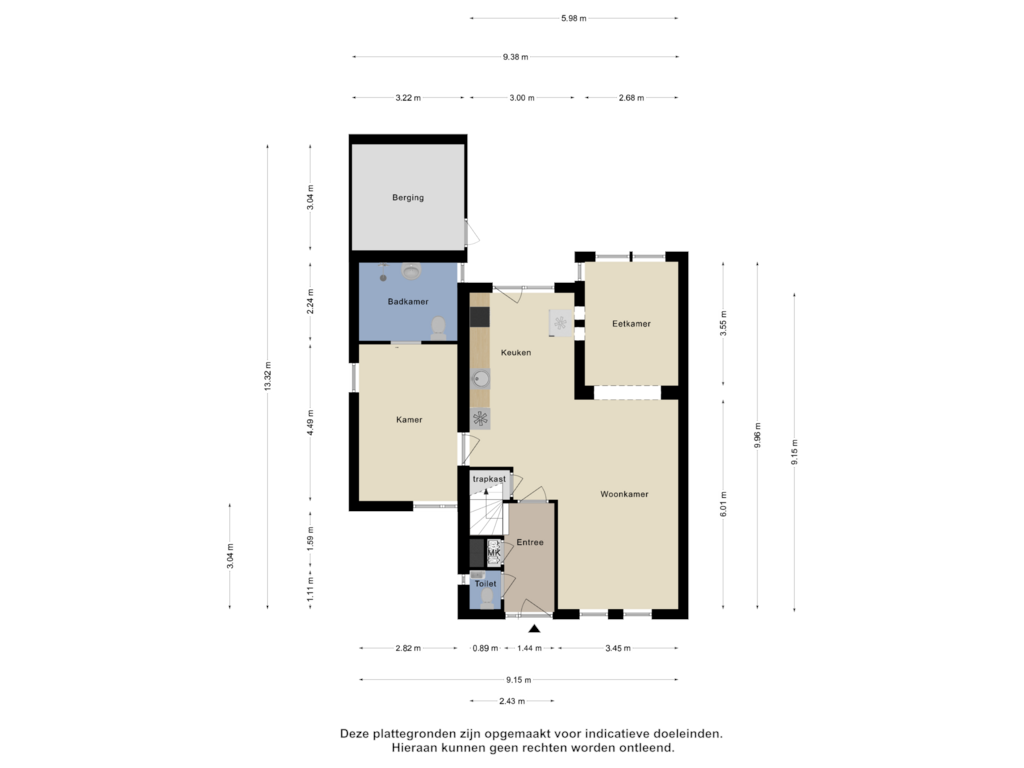 View floorplan of Begane Grond of Baltesakker 2-A