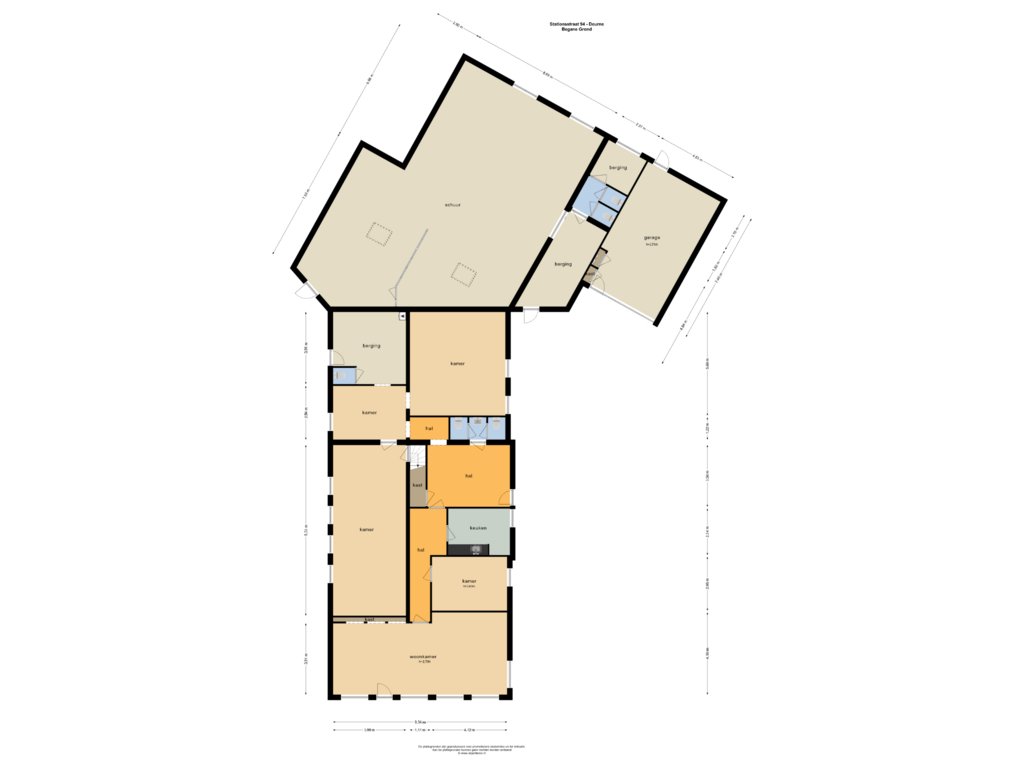 View floorplan of BEGANE GROND of Stationsstraat 94