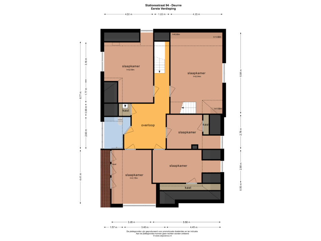 View floorplan of EERSTE VERDIEPING of Stationsstraat 94