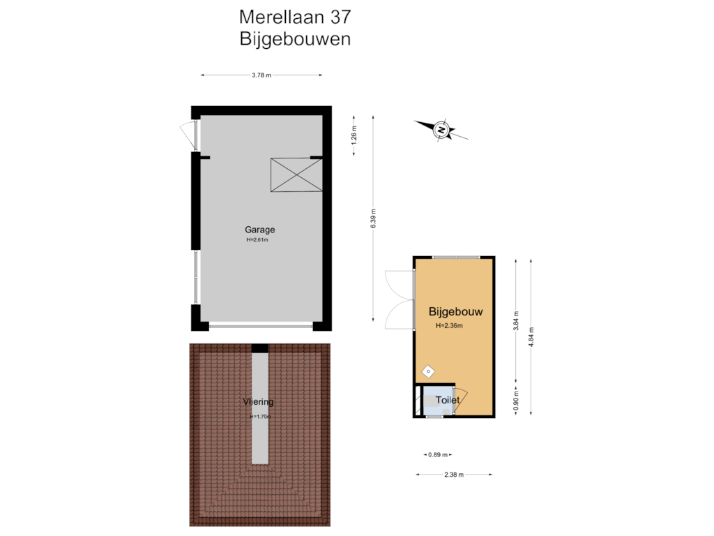 Bekijk plattegrond van Garage van Merellaan 37