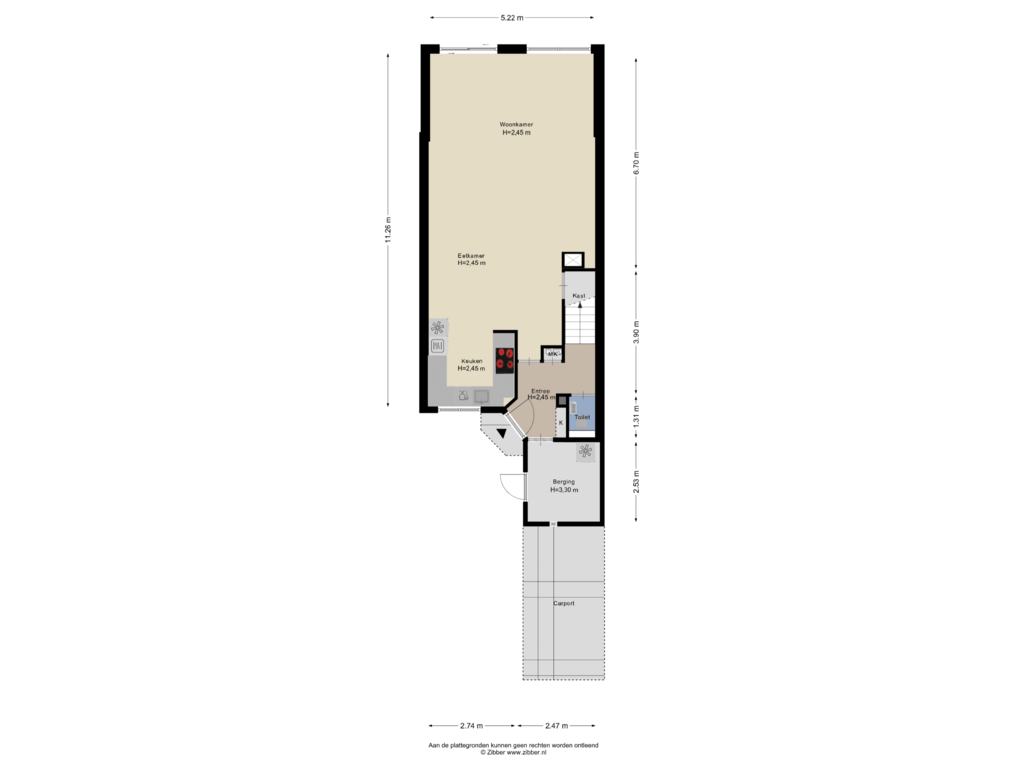 Bekijk plattegrond van Begane Grond van Beltmolen 9