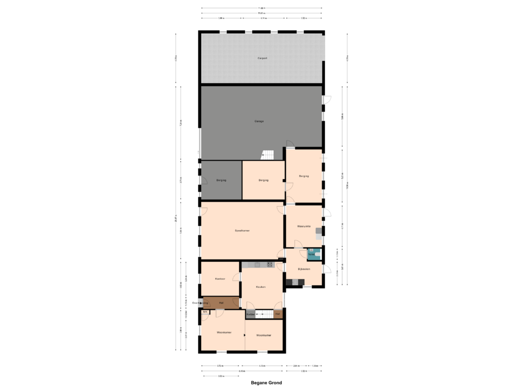 View floorplan of Begane Grond of Coolenstraat 42