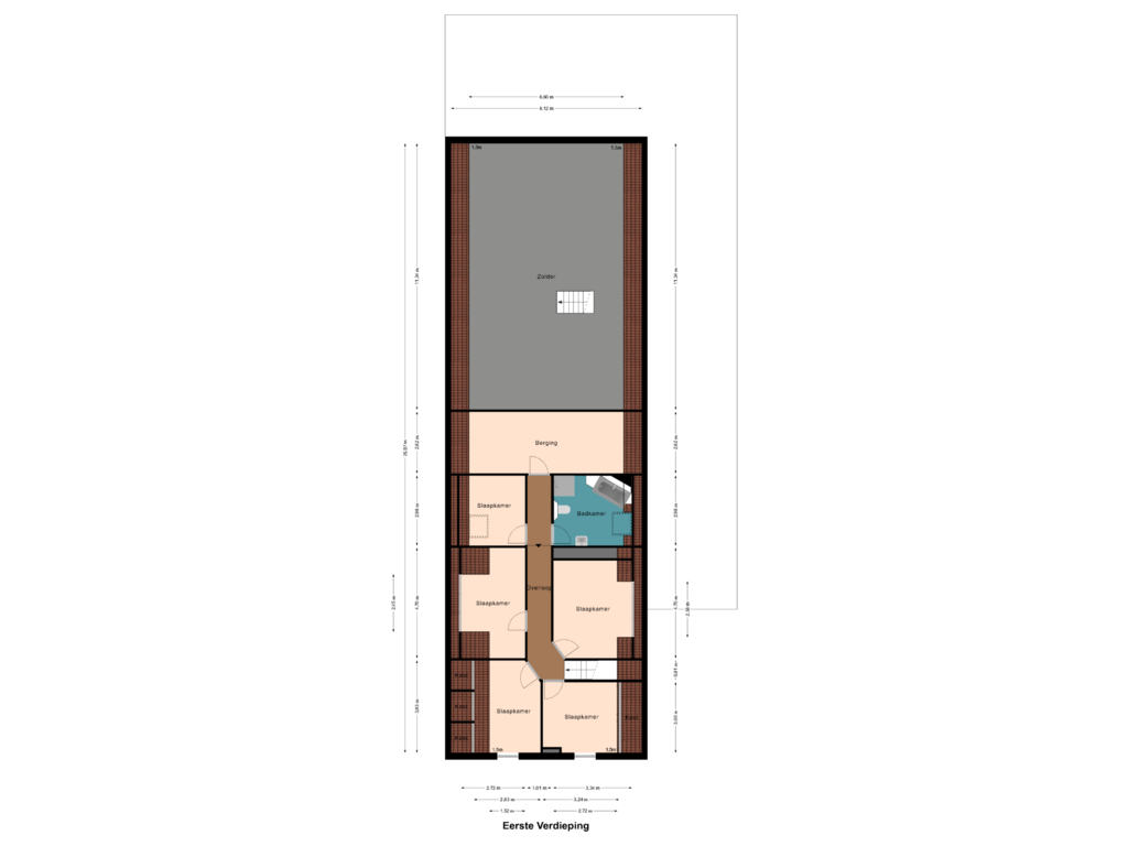 Bekijk plattegrond van Eerste Verdieping van Coolenstraat 42