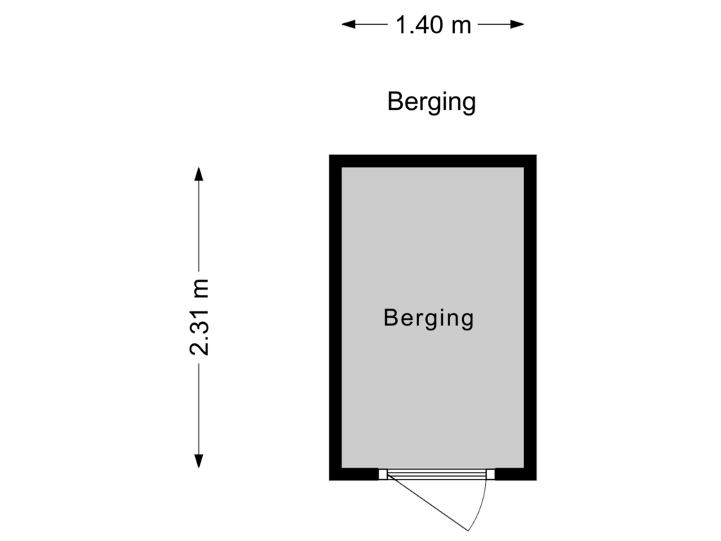 View floorplan of Berging of Wognumstraat 19