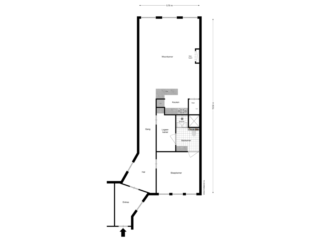 Bekijk plattegrond van Floor plan van Leidsegracht 82-M