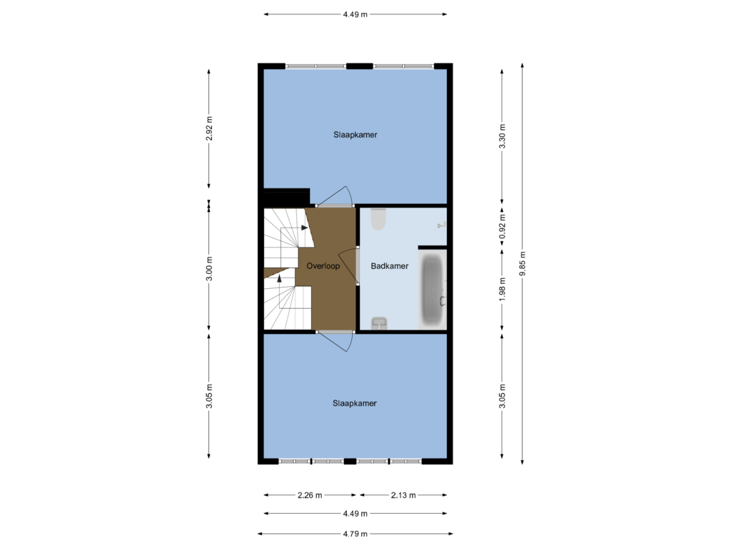 Bekijk plattegrond van Verdieping 2 van Dupondiusstraat 12