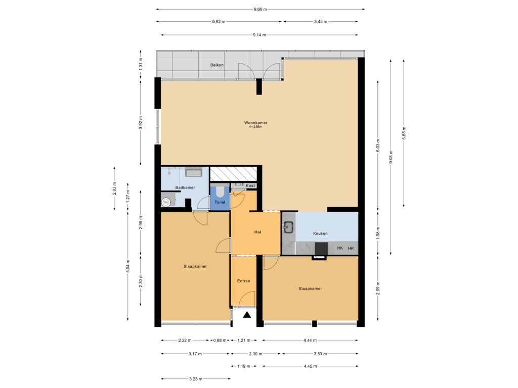 Bekijk plattegrond van Appartement van Terracottastraat 63