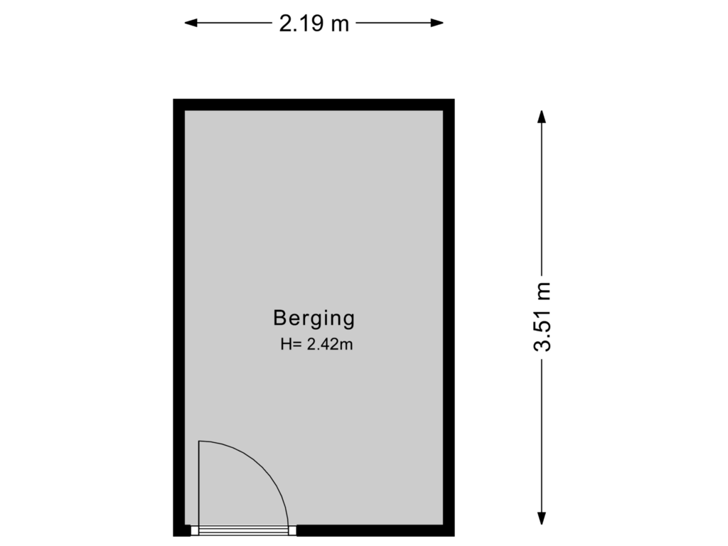 Bekijk plattegrond van Berging van Terracottastraat 63