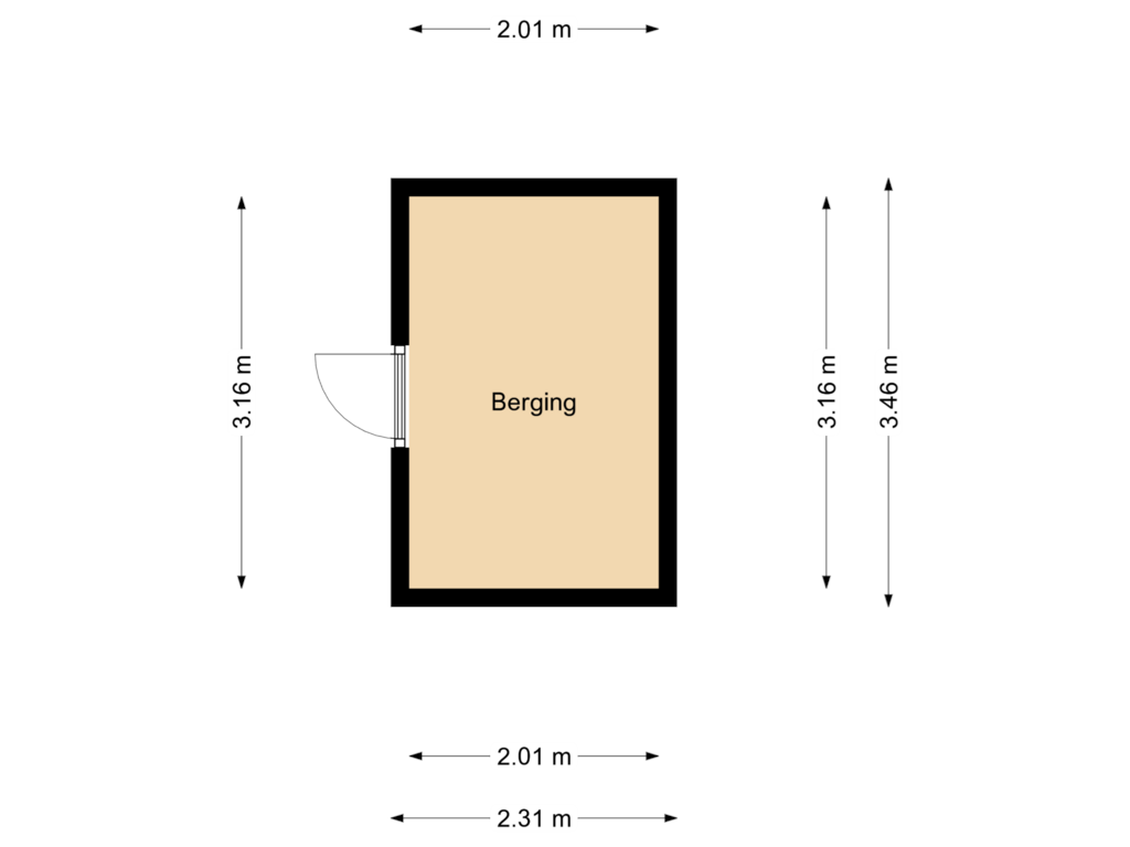 Bekijk plattegrond van Berging van Grote Kreeklaan 6