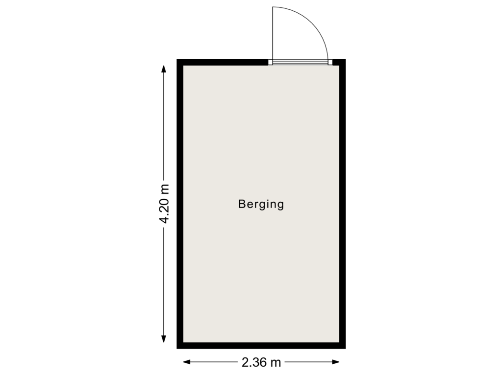 View floorplan of Berging of Valkenburgerplein 8-II