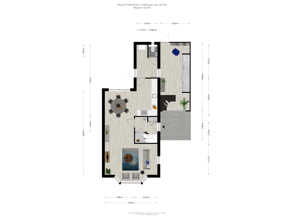 View floorplan of Begane Grond of Paulus Potterstraat 18