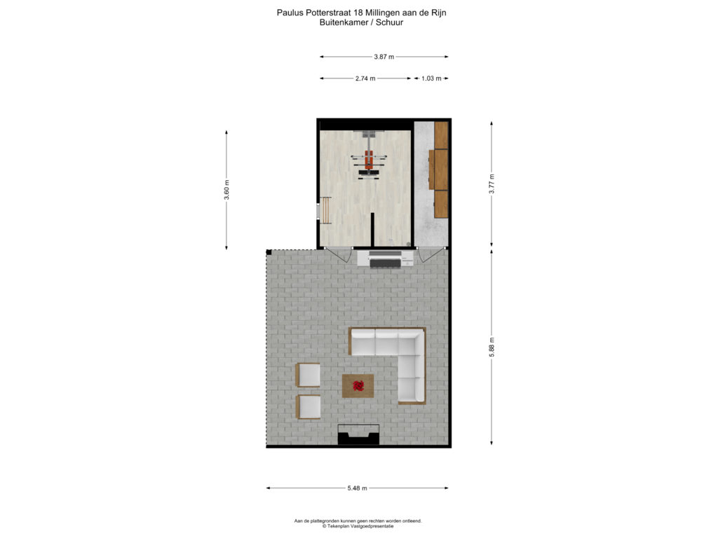 View floorplan of Buitenkamer / Schuur of Paulus Potterstraat 18