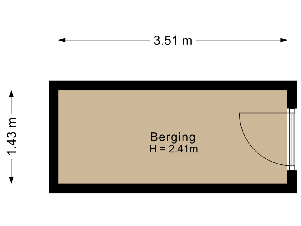 Bekijk plattegrond van Berging van Menno van Coehoornstraat 33