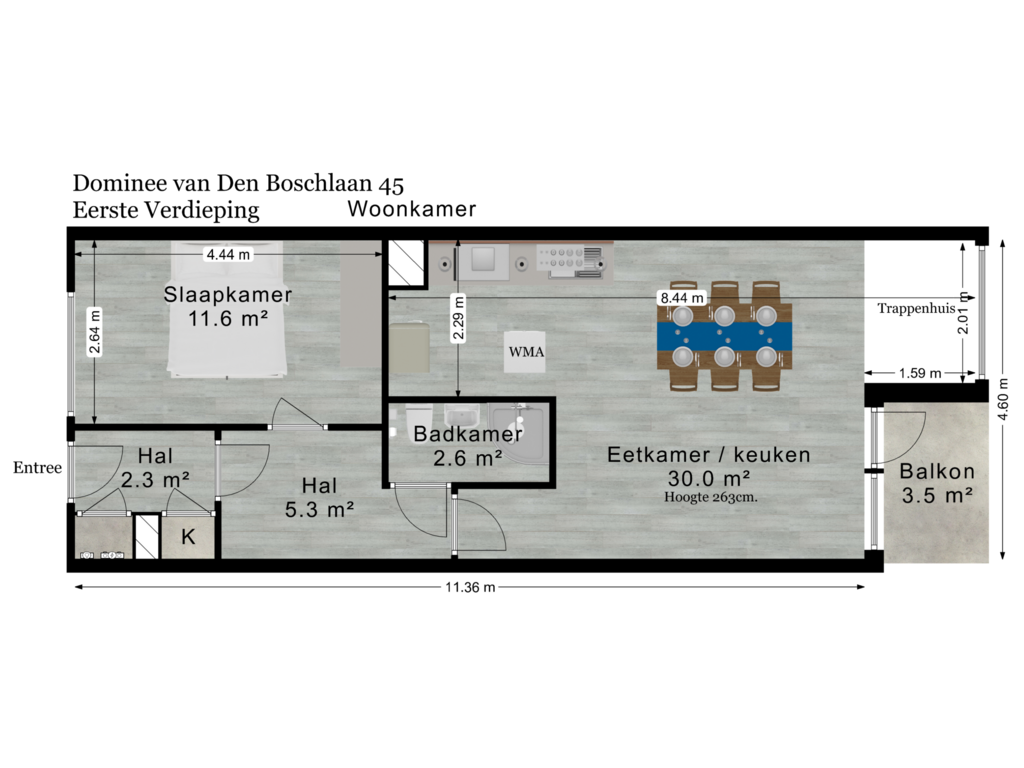 View floorplan of Eerste Verdieping of Ds van den Boschlaan 45