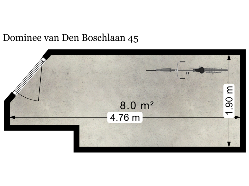 View floorplan of Berging of Ds van den Boschlaan 45