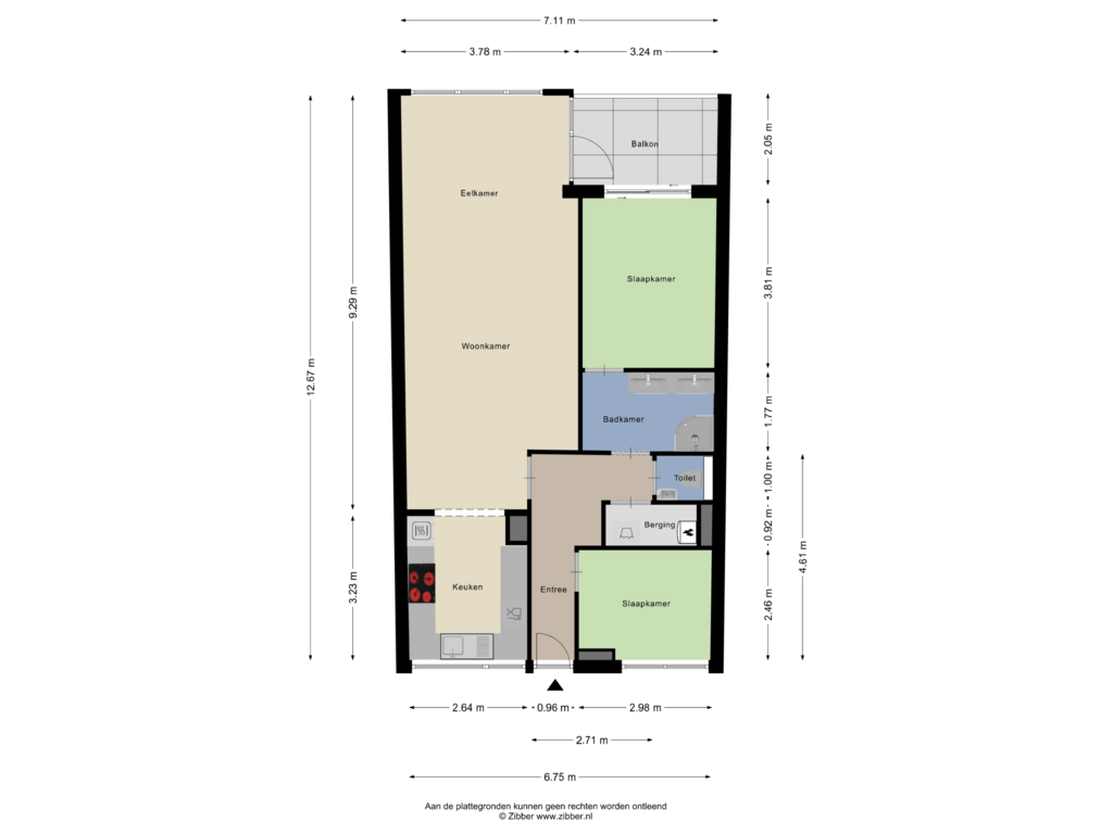 Bekijk plattegrond van Appartement van Laan van de Mensenrechten 308