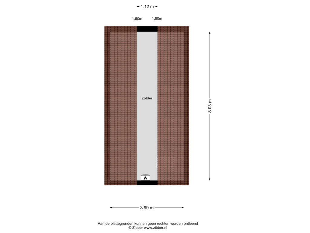 Bekijk plattegrond van Zolder van Gravenallee 3