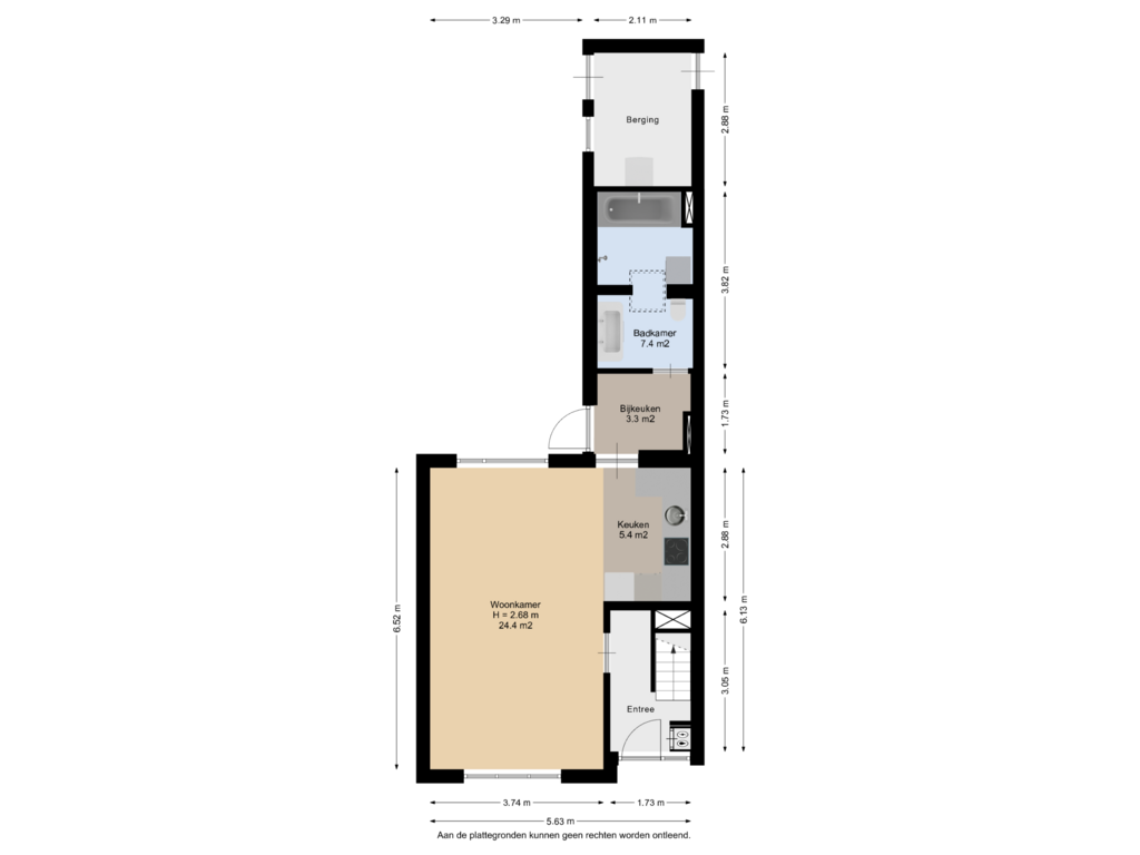 Bekijk plattegrond van Begane Grond van Albertine Agnesstraat 5