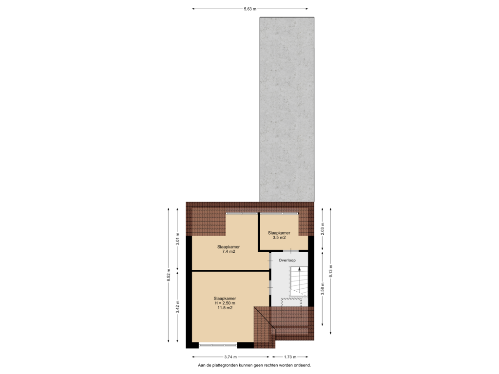 Bekijk plattegrond van 1e Verdieping van Albertine Agnesstraat 5