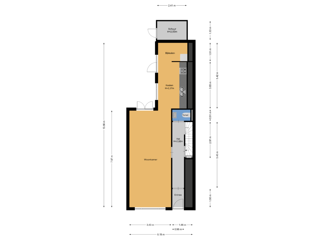 View floorplan of Begane grond of Veldheimerlaan 92