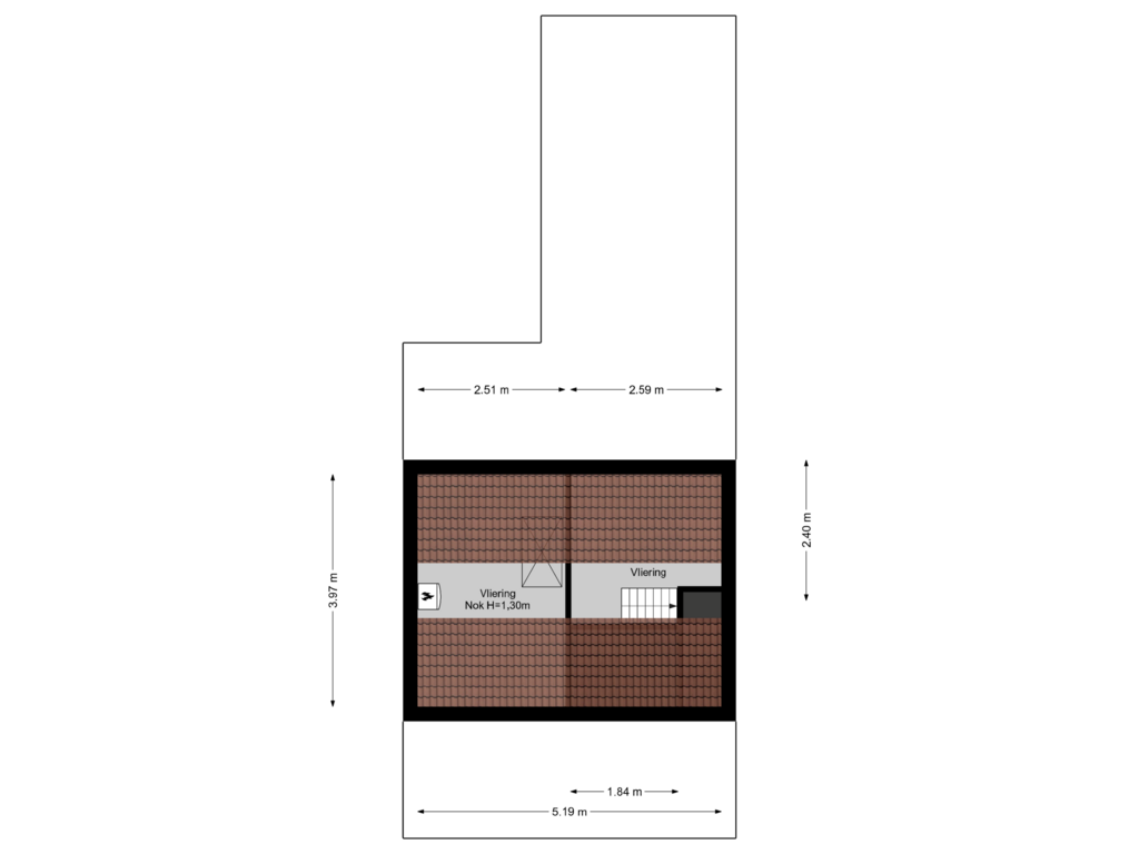 View floorplan of Vliering of Veldheimerlaan 92