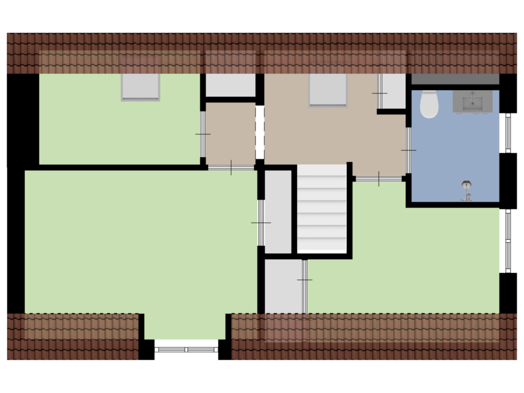 View floorplan of Eerste Verdieping of Beukenstraat 34