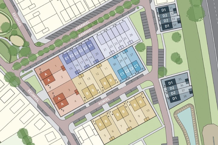 Bekijk foto 6 van Twee-onder-één-kapwoningen | Type B (Bouwnr. 14)