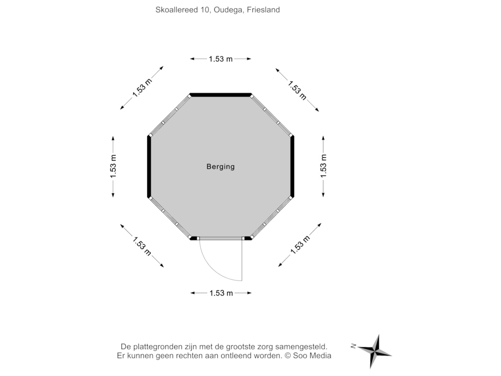 Bekijk plattegrond van Berging 2 van Skoallereed 10