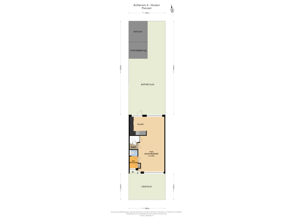 Bekijk plattegrond van PERCEEL van Achterom 4