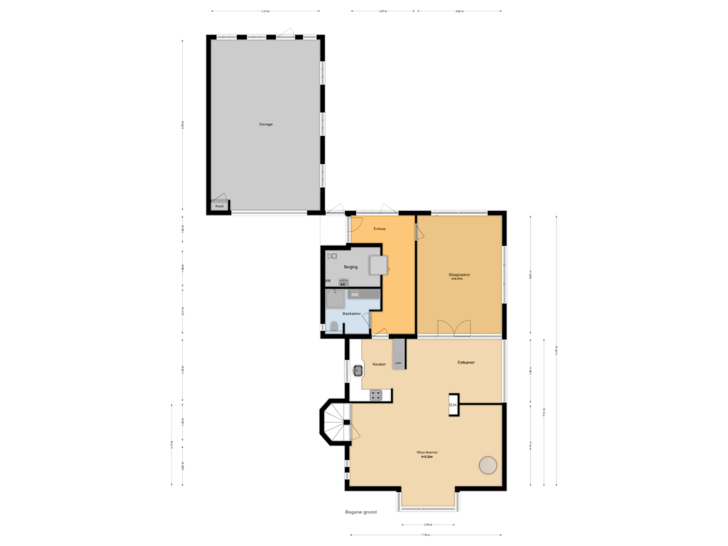 View floorplan of Begane grond of Westerweg 332