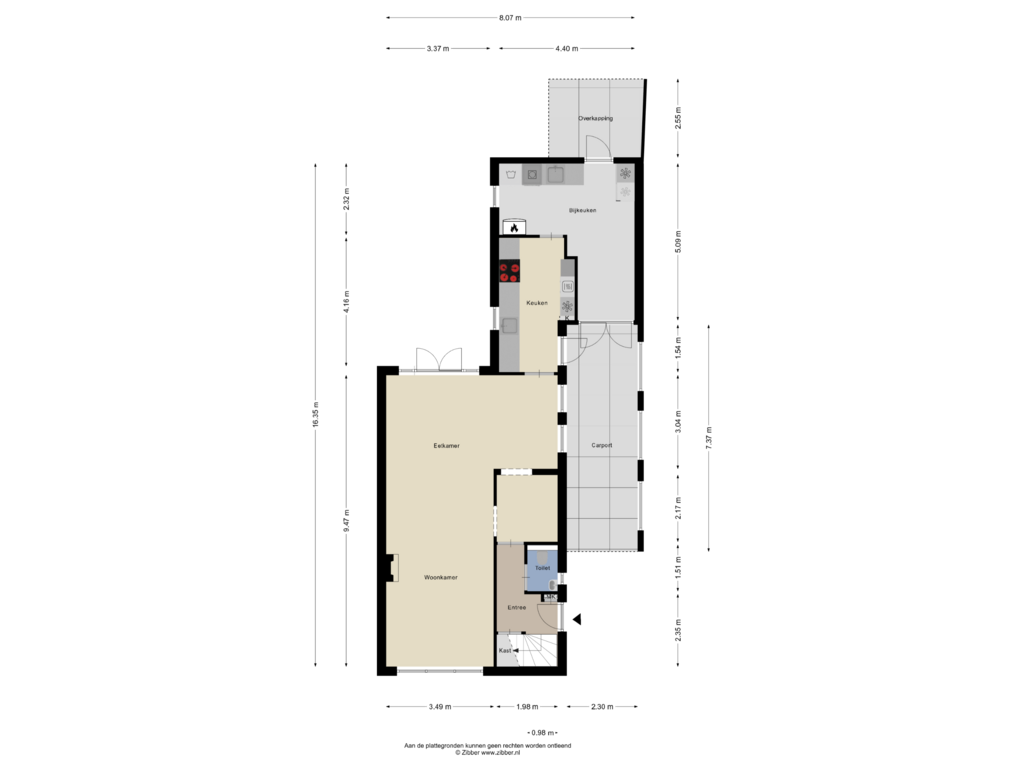 Bekijk plattegrond van Begane grond van St. Elisabethstraat 22