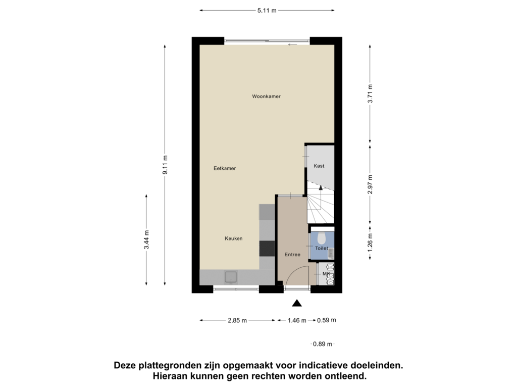 Bekijk plattegrond van Begane Grond van Wilgenpad 16