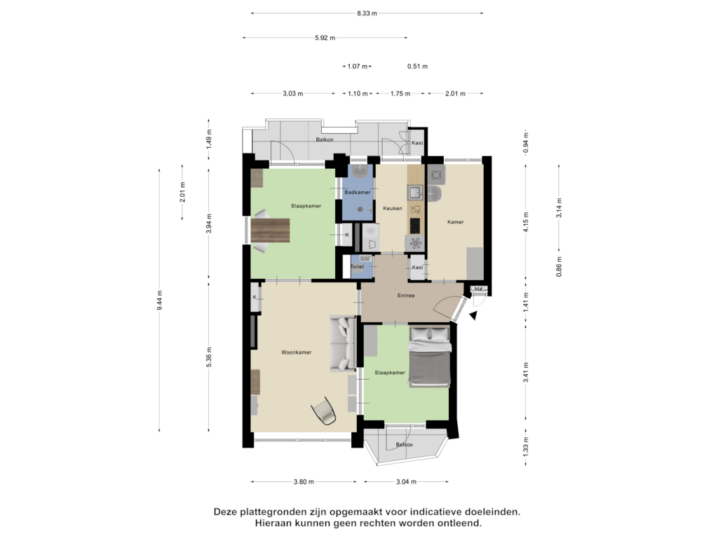 View floorplan of Appartement of Isabellastraat 28