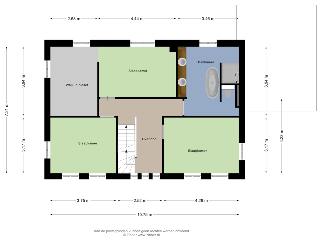 View floorplan of Eerste Verdieping of Rozenburg 42-C