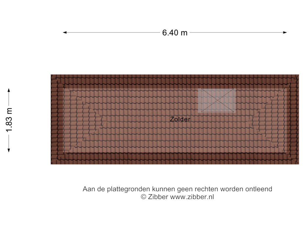 View floorplan of Zolder of Rozenburg 42-C