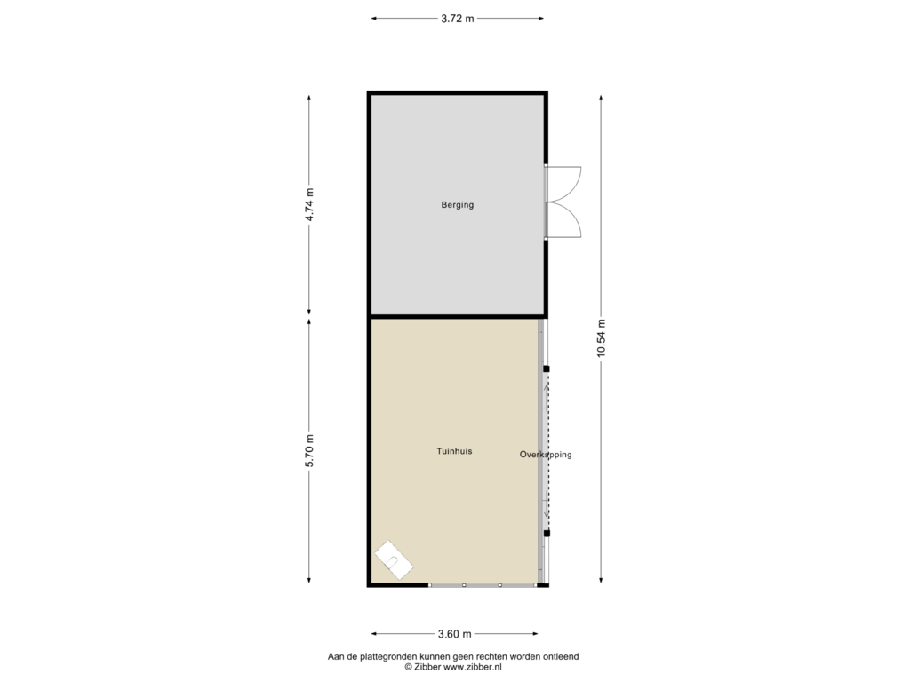 View floorplan of Tuinhuis of Rozenburg 42-C