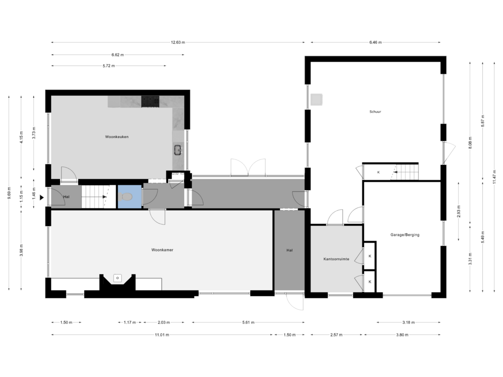 Bekijk plattegrond van Begane Grond van Polderstraat 15