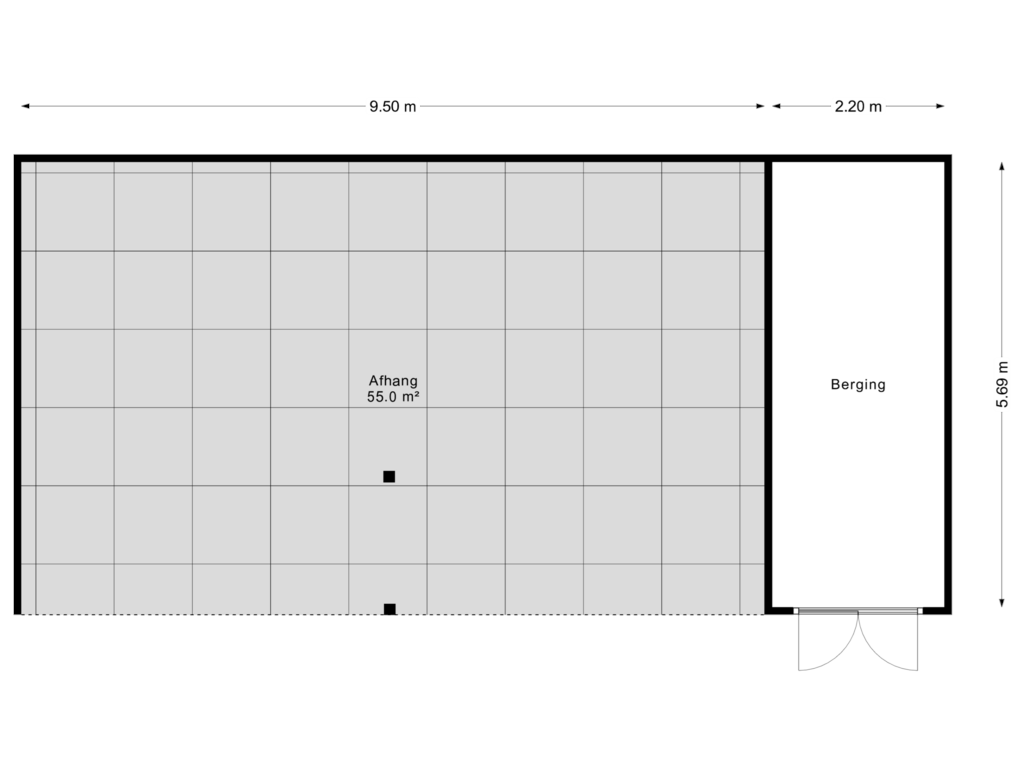 Bekijk plattegrond van Berging van Polderstraat 15