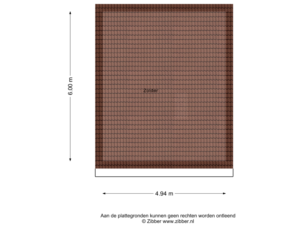 Bekijk plattegrond van Zolder van Dorpsstraat 96