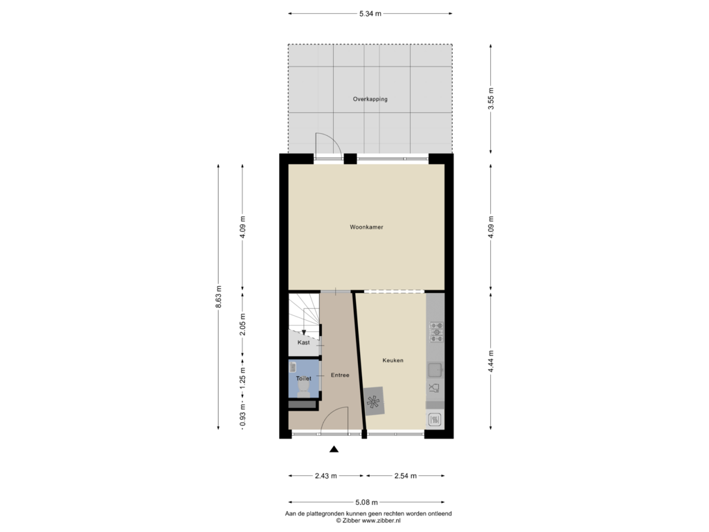 Bekijk plattegrond van Begane Grond van Meesberg 6